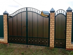 Кованые заборы с поликарбонатом 12 метров фото в Тимашёвске